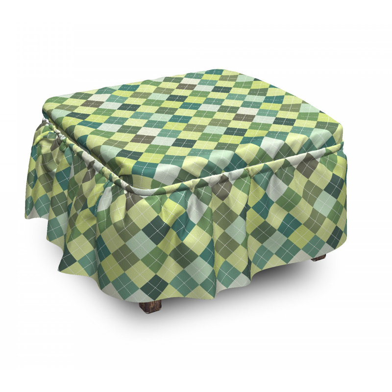 Housse pour repose-pieds traditionnel argyle