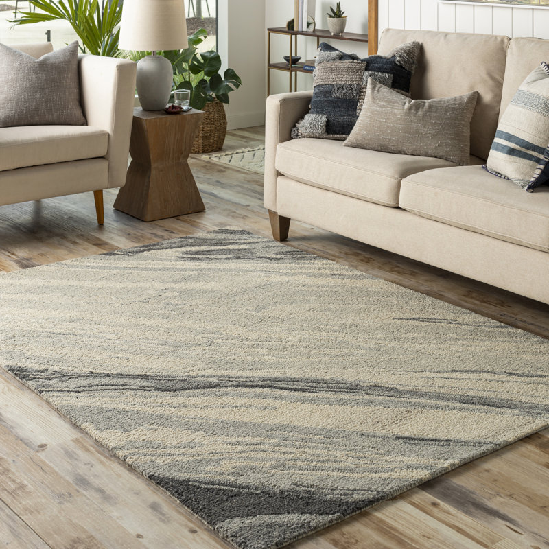 Callicoon Wool Abstract Indoor Rug, Rectangle 8'10" x 12'