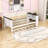 Wooden Frame Daybed with USB and Trundle and Storage-141599162