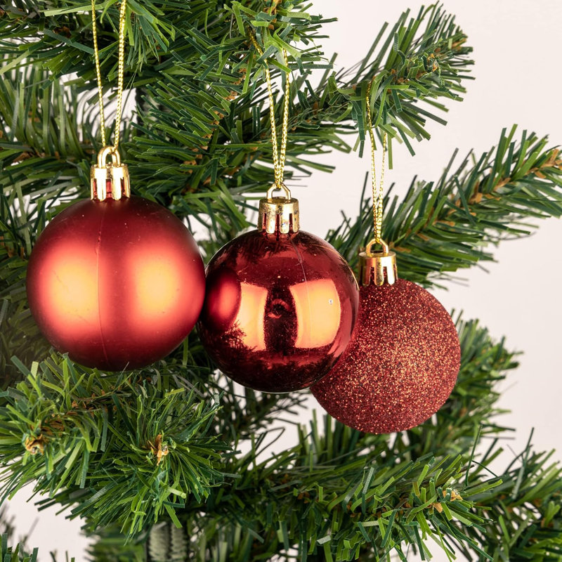 Polyvinyl Chloride (PVC) Bauble, Red, 5cm H x 5cm W x 5cm D