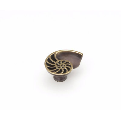 Schaub Symphony Nature Cabinet Knob 1-1/2", Dark Bronze Hi-Lited (Right Facing)
