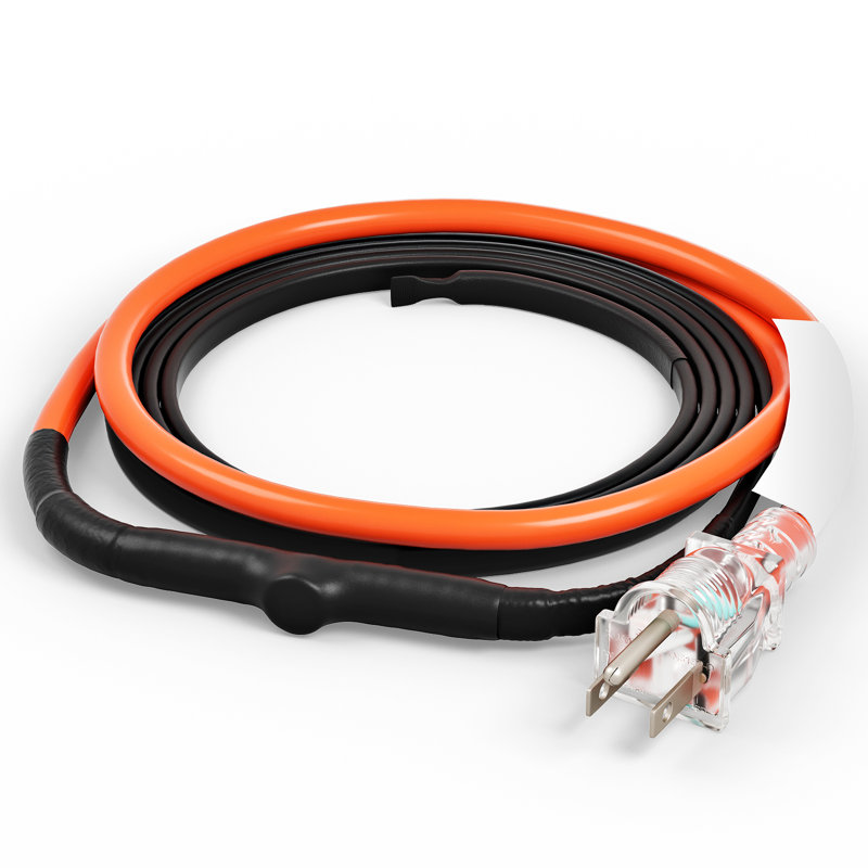 Ruban chauffant autorégulant pour tuyau chauffant 3 pi 5 W / pi avec thermostat