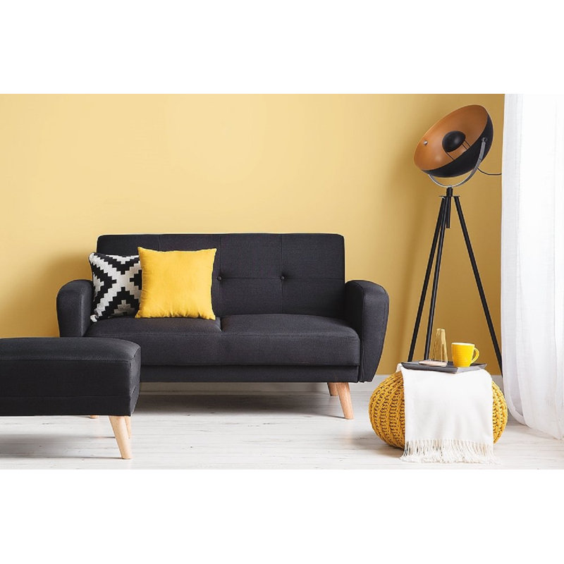 Oundle 128cm Wide Rectangle Standard Ottoman, Black