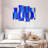 Abstract Blue Hexagons Multi Piece Canvas Print-103064195
