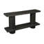 Console Henderson à 2 niveaux en bois massif de 64 po noir-883023643