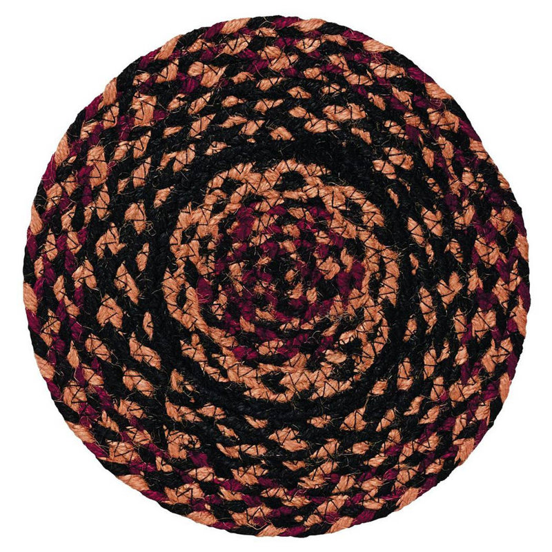 Tapis Fredo, Noir / beige / vin