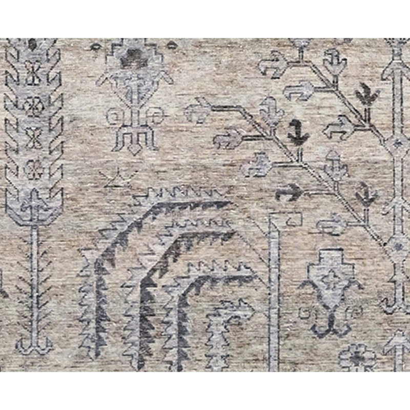 Tapis gris clair et naturel de haute qualité noué à la main, Rectangle 12 pi x 15 pi