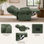 Fauteuil inclinable à bascule manuel moderne avec revêtement en tissu texturé pour salon