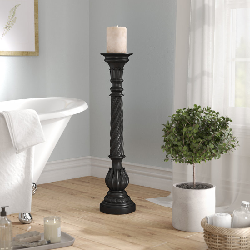 Chandelle en bois 35,75 po, Noirci