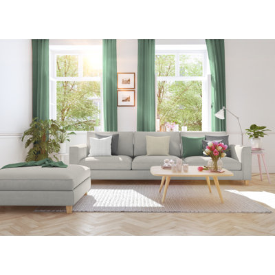 Wiessee Cotton Blend Room Darkening Curtain Single Panel