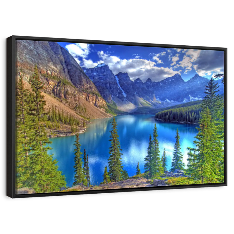 Lac Banff, Cadre flottant noir, 13 po x 9 po