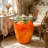 Carrot Shaped Side Table with Glass Top