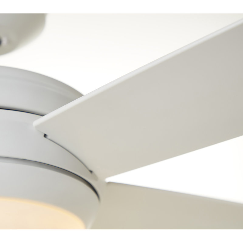 52'' Ceiling Fan with Light Kit, Satin White
