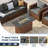 5-Pieces Wide Armrest Outdoor Sectional Rattan Conversation Set with Fire Fit Table.-1134519870