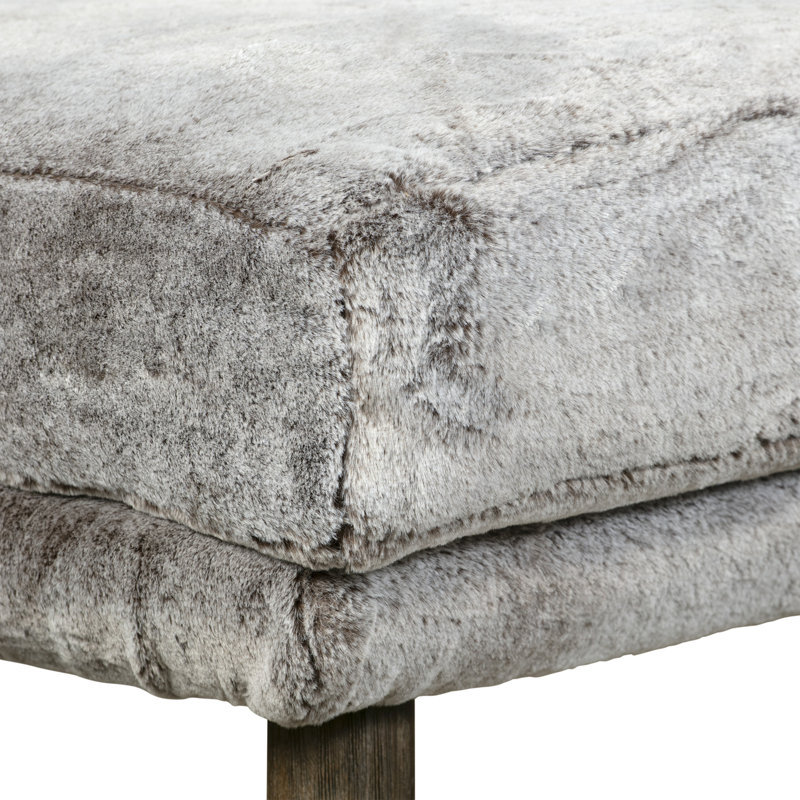 Fauteuil de chambre 25,79 po Sophie, Fausse fourrure brun vison