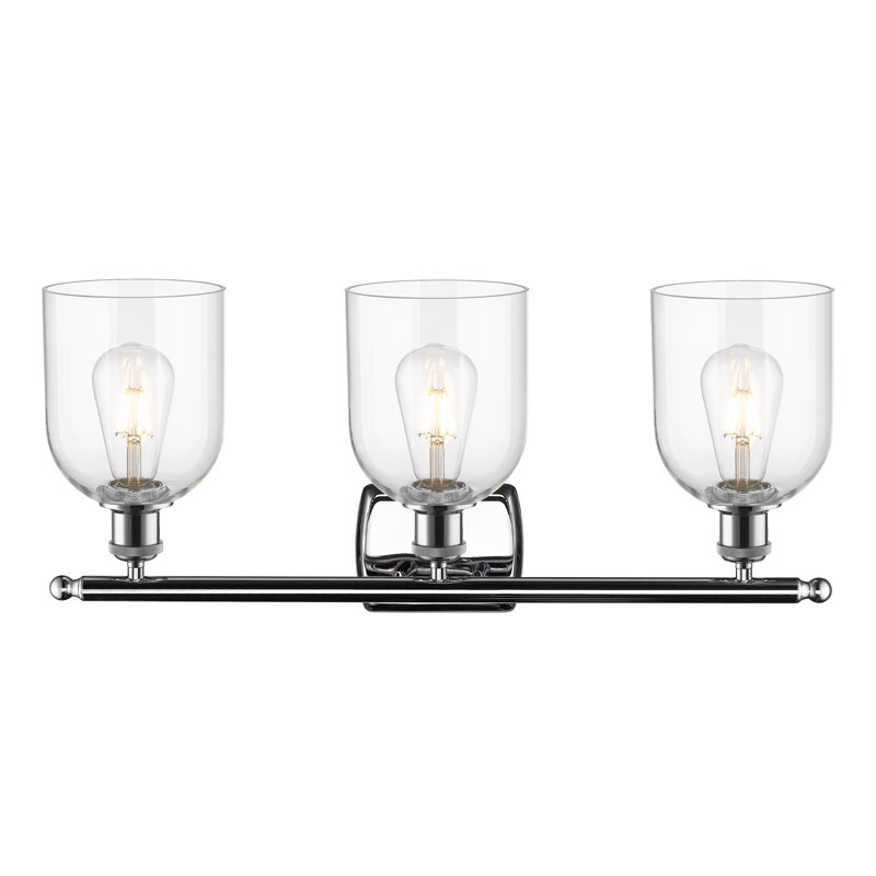 Anacaren 3 - Light Dimmable Vanity Light, Clear, Polished Chrome