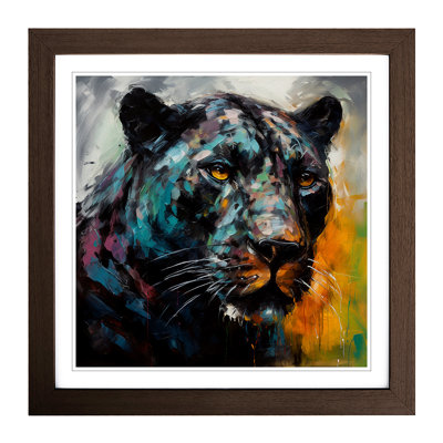 Panther Palette Knife Painting No.2 - Framed Print