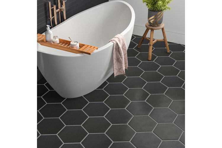 Top Gray Hexagonal Tile