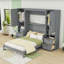 Lit escamotable avec tiroirs de rangement intégrés et bureau-2031920124-2031920123
