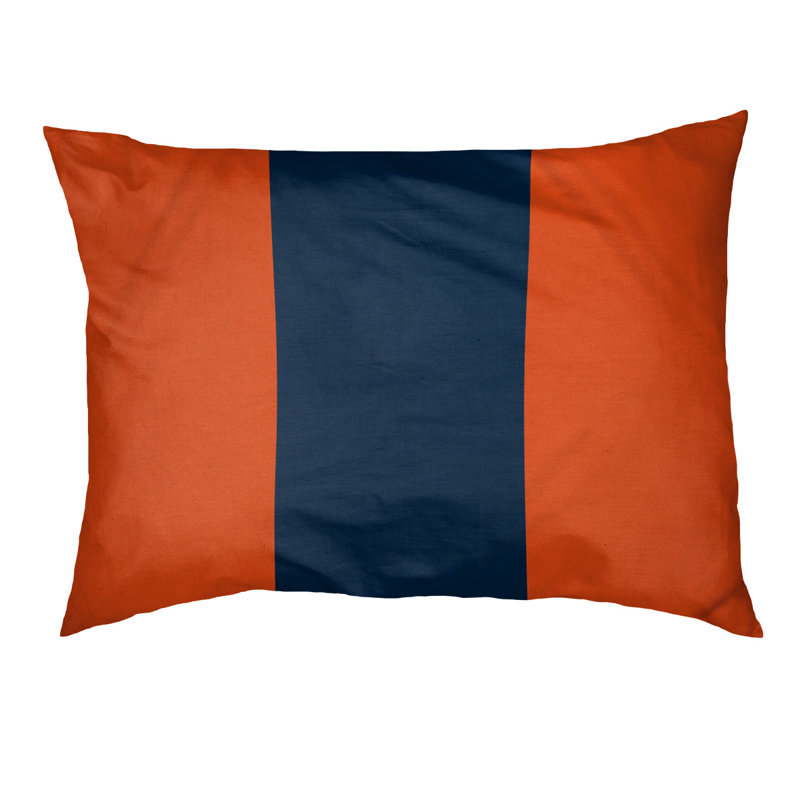 Coussin pour chien Denver, Grand (l 50 po x P 40 po x H 7 po), Orange et bleu marine