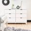 Commode double en bois massif 6 tiroirs Marialana-92991904