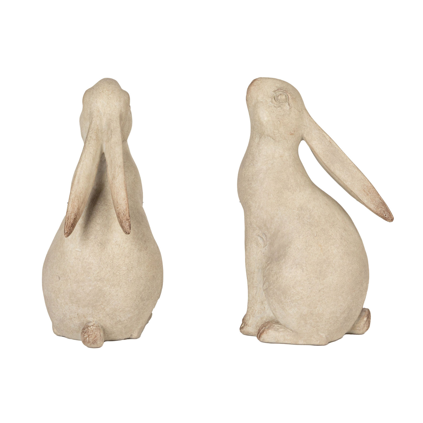 Rustic Resin Bookends, Gray