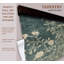 Tapisserie murale florale rétro - Art de style antique avec cadre en bois suspendu, vert et crème-113585970