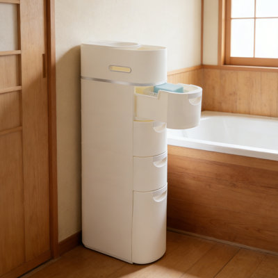 Bathroom Floor Cabinet Narrow Slim Storage Cabinet Free Standing Storage Cabinet