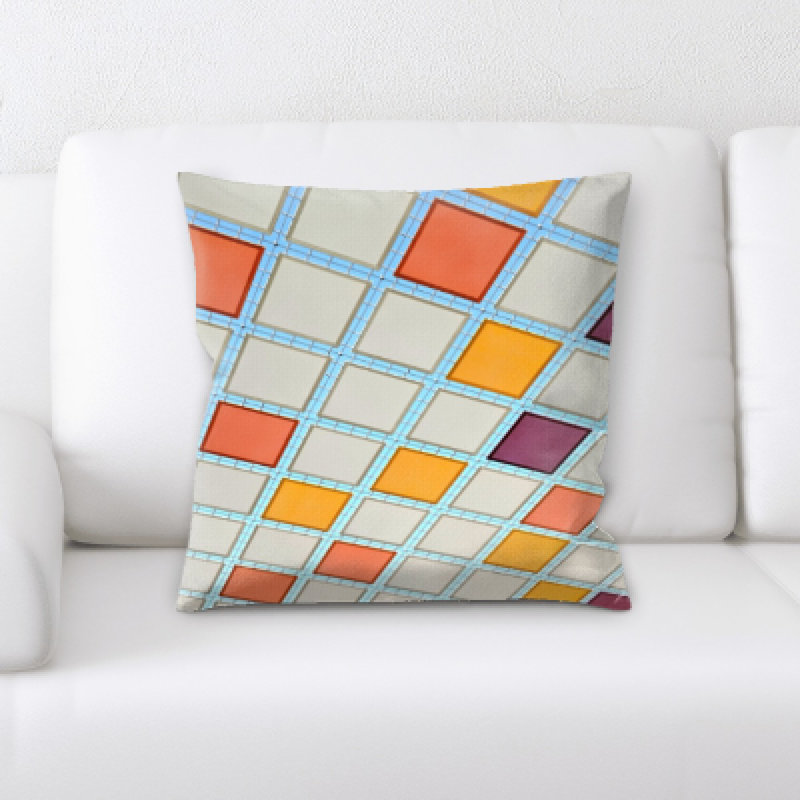 Geometric Microsuede Throw Pillow