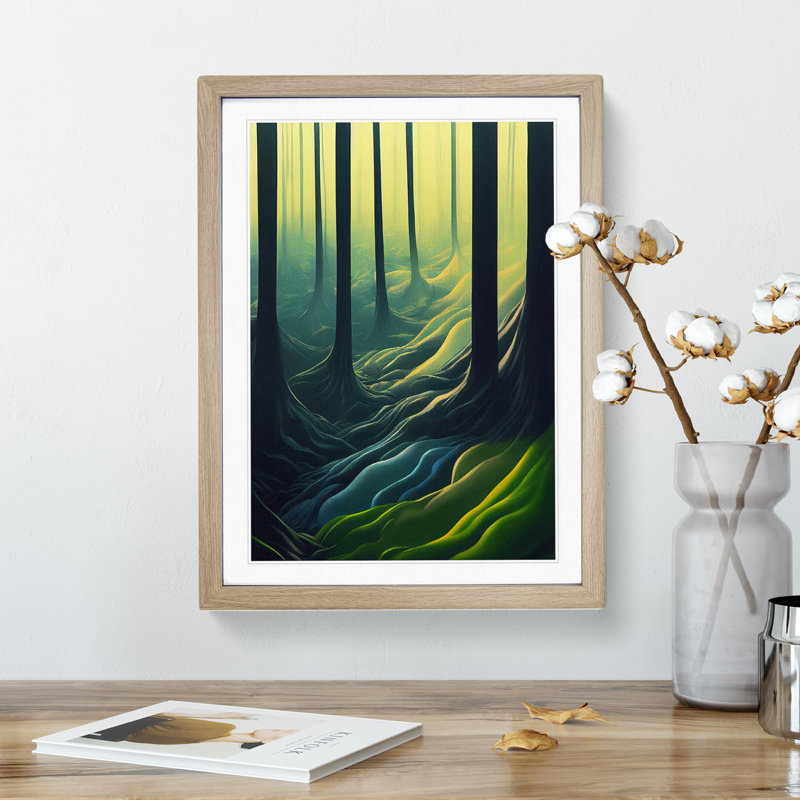 Immense Forest - Wall Art, 34cm H x 25cm W x 2cm D, Oak Framed