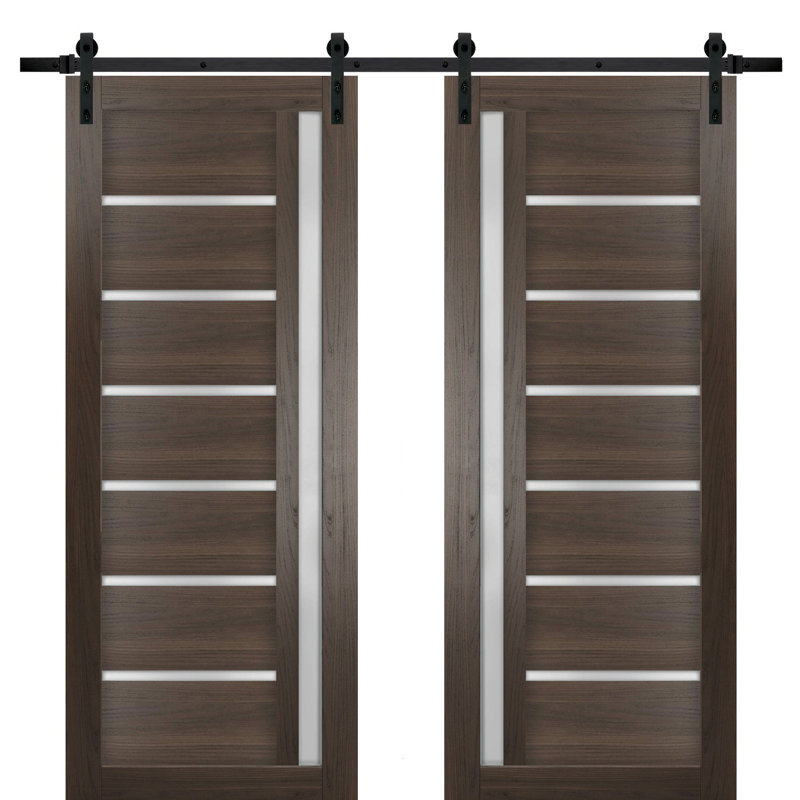 Portes en bois de grange brun Quadro, 36 po x 84 po