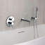 7.3" Solid Brass Single Handle Wall Mounted Roman Tub Faucet with Handheld Shower-100234079