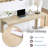4-Piece Bar Dining Set: Table & 3 Padded Stools, Power Outlet, Light Oak