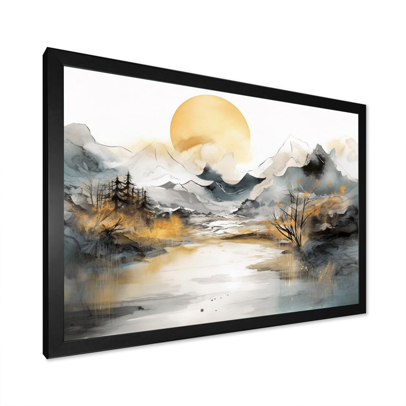 Nature's Nordic Beauty II - impressions sur toile scandinaves, H 16 po x l 32 po x P 1 po, Cadre simple noir