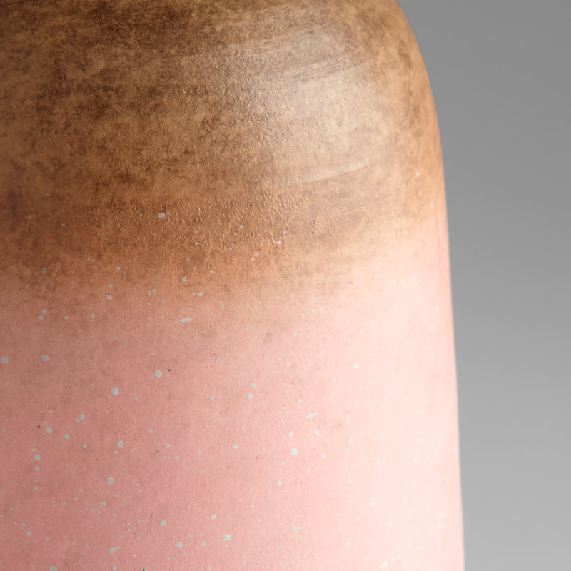 Sandy Ceramic / Porcelain Table Vase, 12'' H x 6.5'' W x 6.5'' D