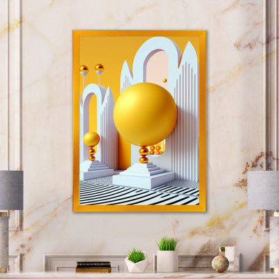 Golden Spheres Infinity V - reproduction sur toile