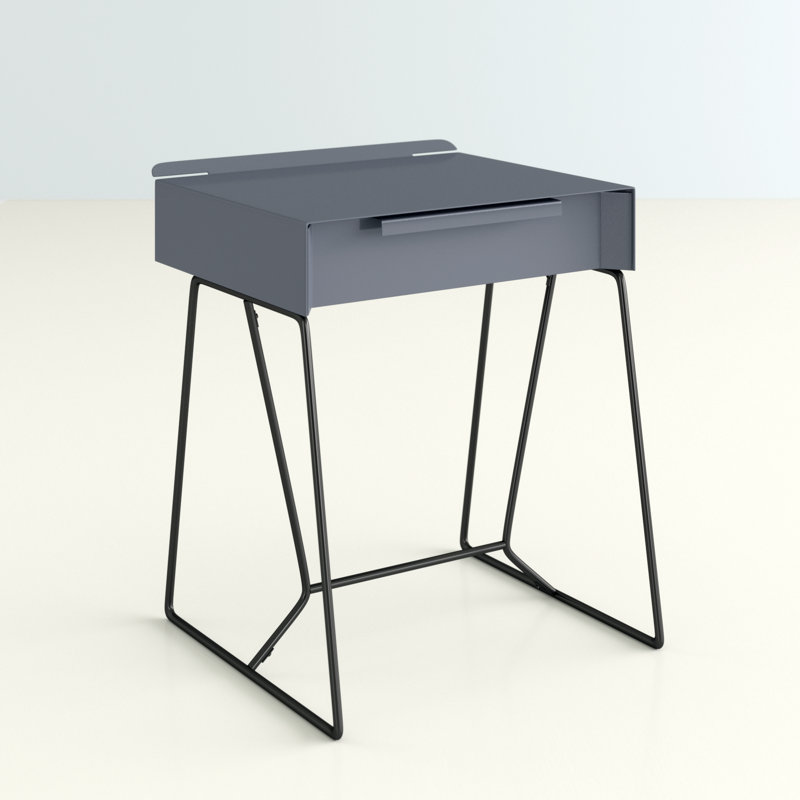 Isay End Table with Storage, Gray