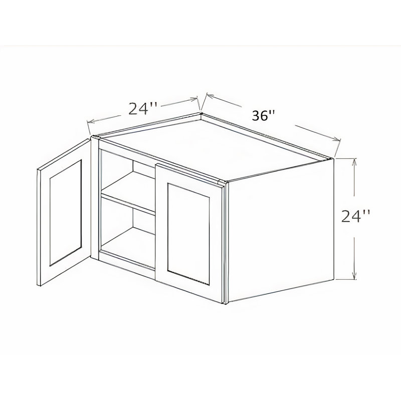 Armoire murale de cuisine blanche prête à assembler l 36 po x H 24 po x P 24 po