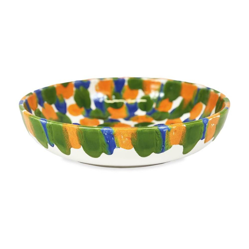 Verano Spanish Ceramics Ceramic Salad Bowl, Blue