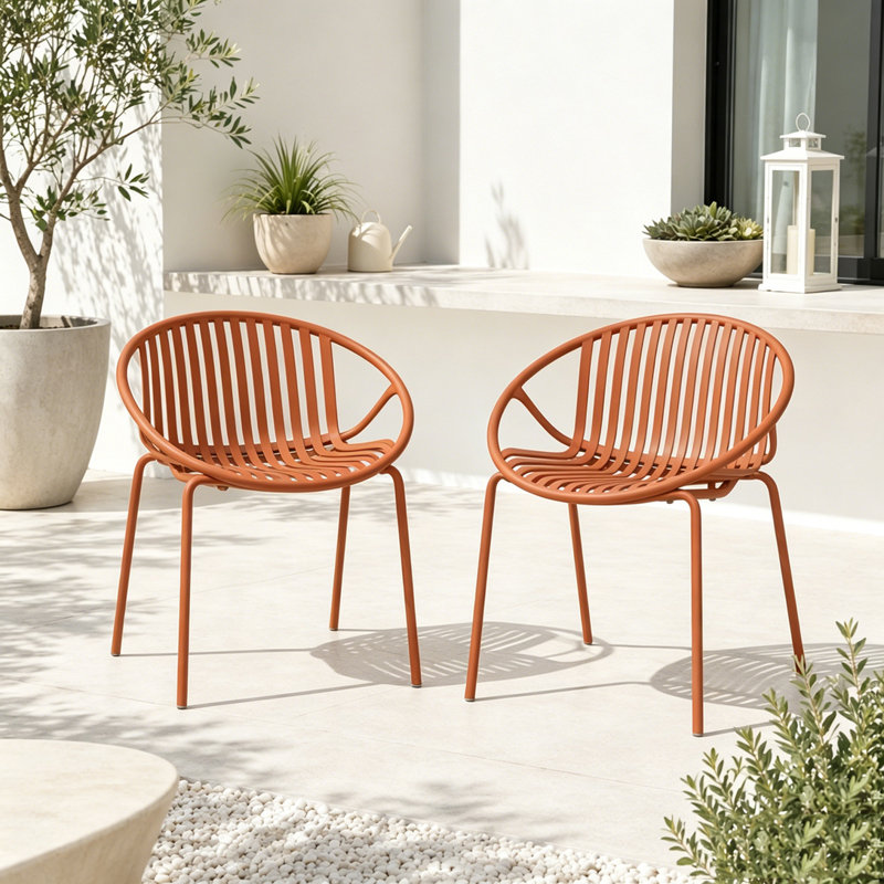 Chaises de patio, Orange