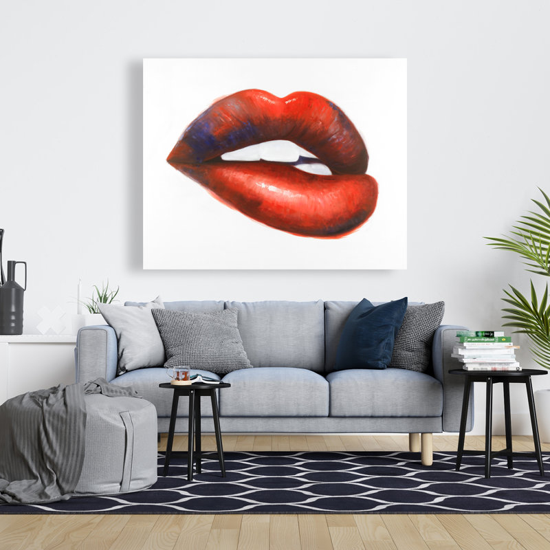 Beautiful Red Mouth - Toile tendance rouge pour la maison