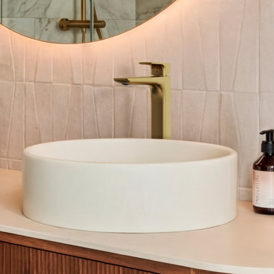Single Hole Vessel Bathroom Faucet, Single Handle Vessel Bathroom Sink Faucet with Drain Assembly