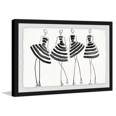 PicturePerfectInternational Barbie®™ In Black Dress With Straw Hat Framed  On Paper by Robert Best Print & Reviews