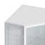 Armoire 22,25 po avec porte en verre trempé et tablettes de rangement pour la salle de bain, le salon et la chambre à coucher