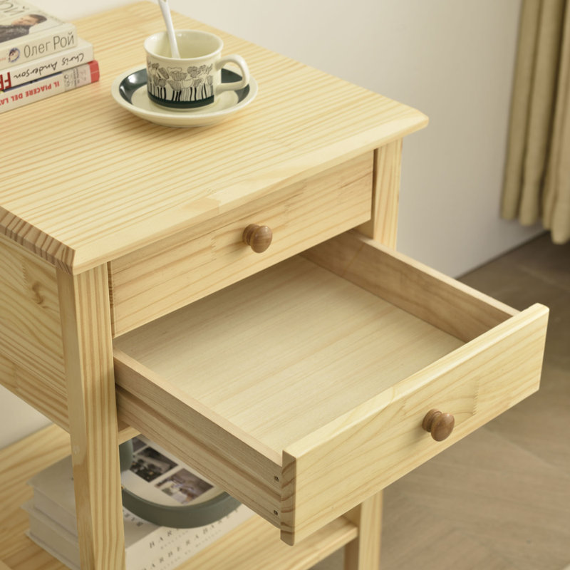 Adaryl 17.7'' W Solid Wood Nightstand, Natural