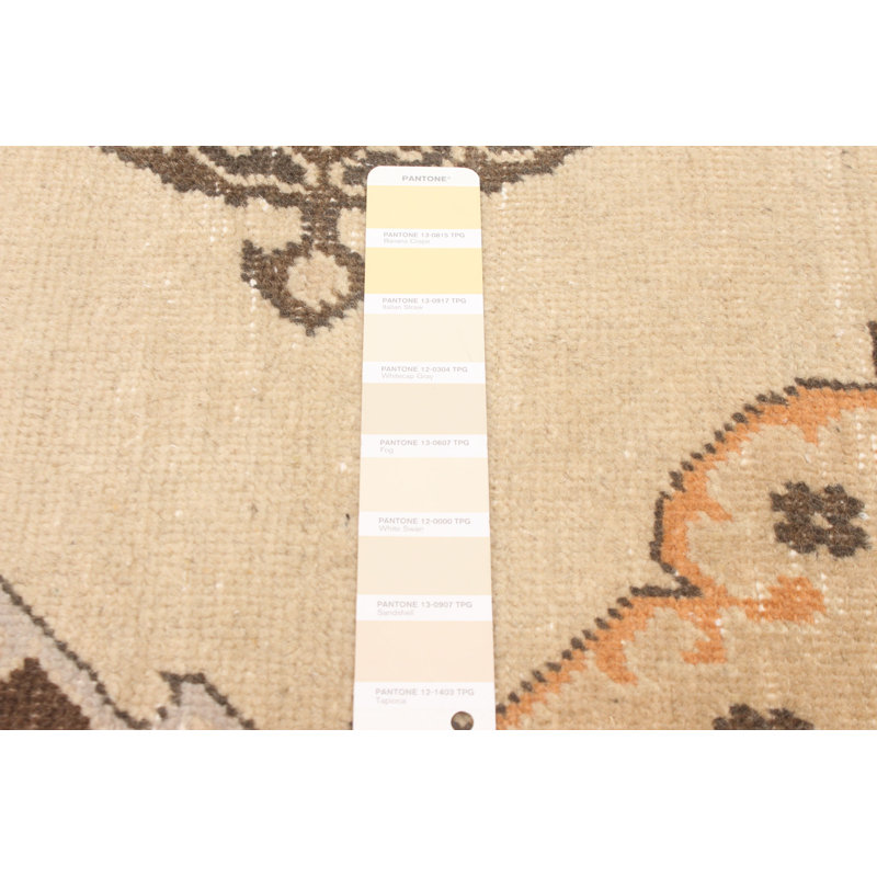 Tapis de couloir unique en laine noué à la main style années 1990 de 4 pi 7 po x 12 pi 4 po Mouctar