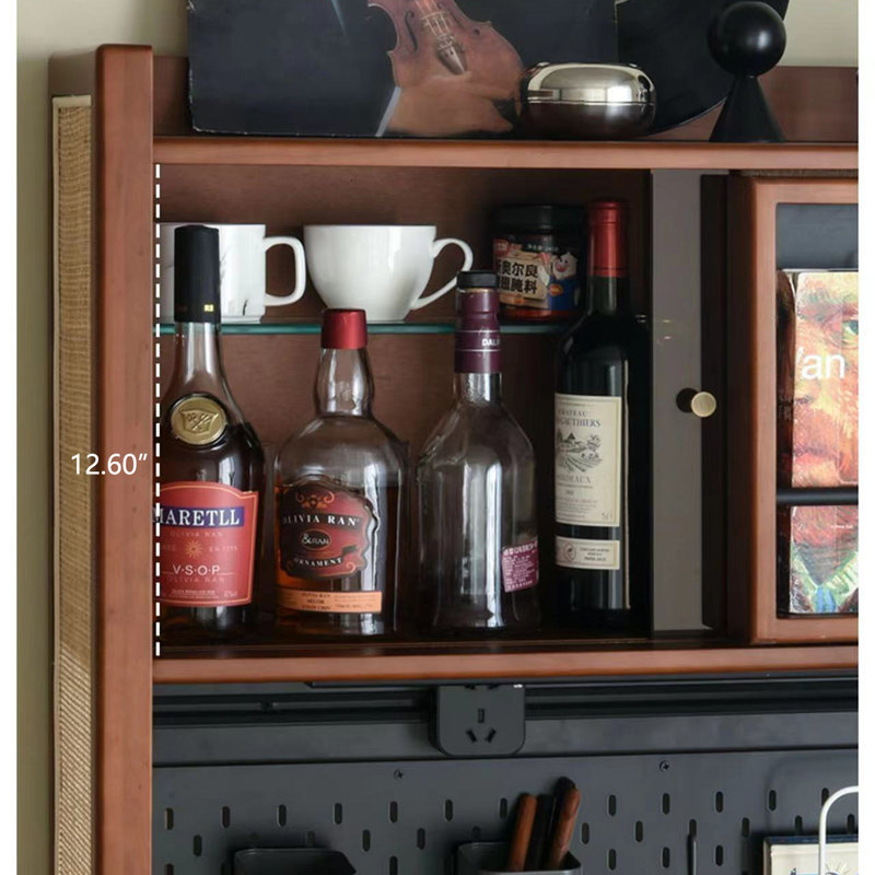 Armoire alimentaire moderne en bois de cerisier minimaliste