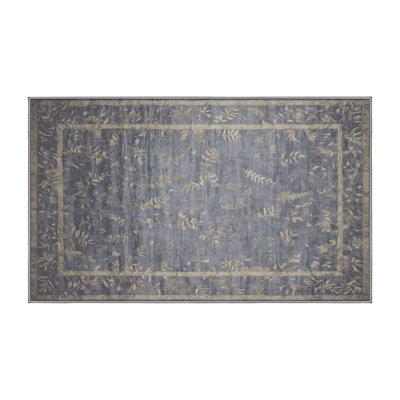 Machine Washable Gray Area Rug