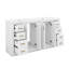 Ensemble de meuble-lavabo 60 po avec lavabo double, ensemble de meuble-lavabo autoportant avec 6 tiroirs et 2 armoires, portes à fermeture douce, façade à chevrons (2 x 30 po)-87008589