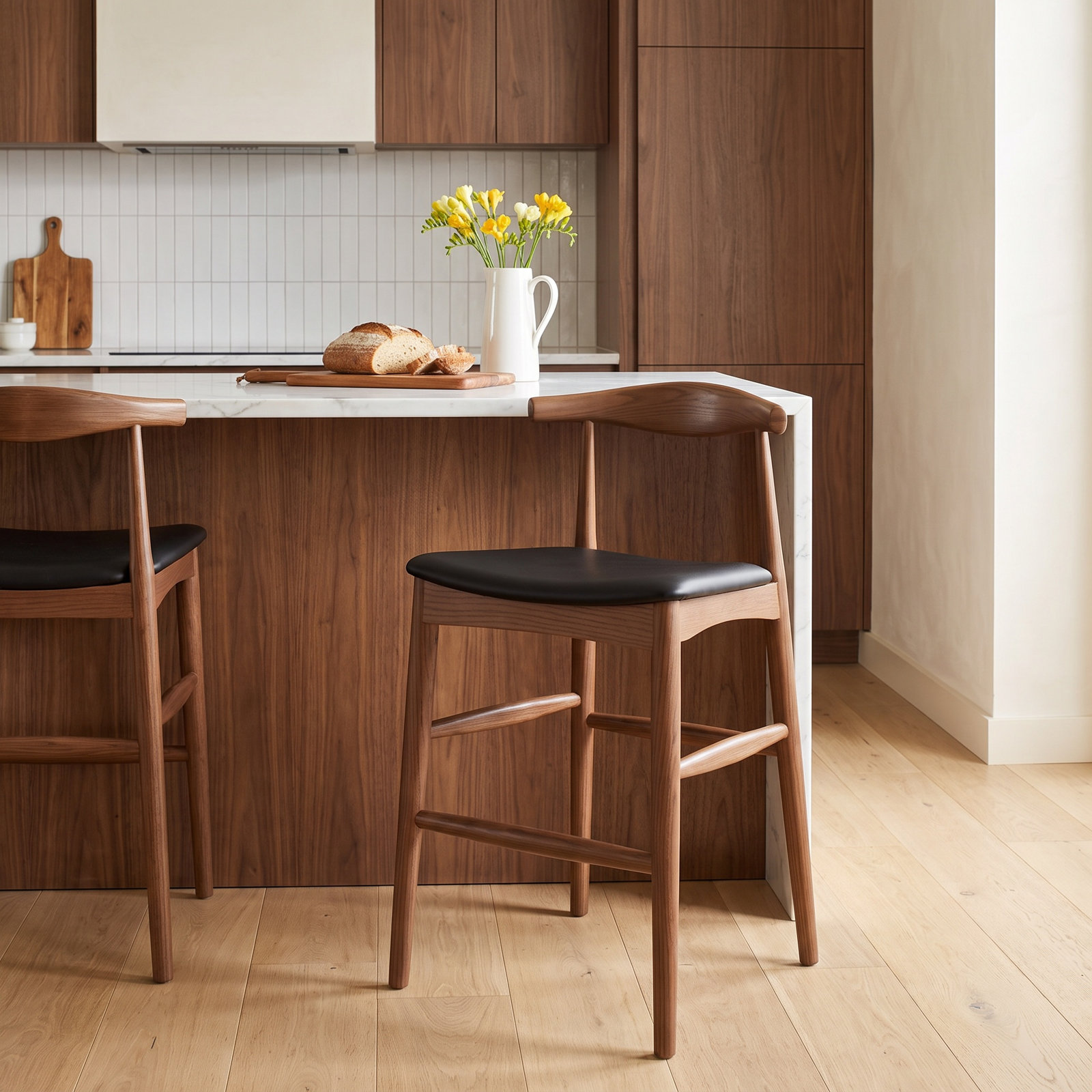 Ardo Bar Stool, Bar Stool (28.50" Seat Height), Walnut